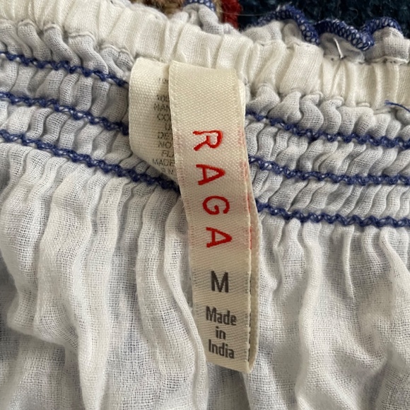 Anthropologie Raga Blue White Romper medium M - Picture 6 of 7